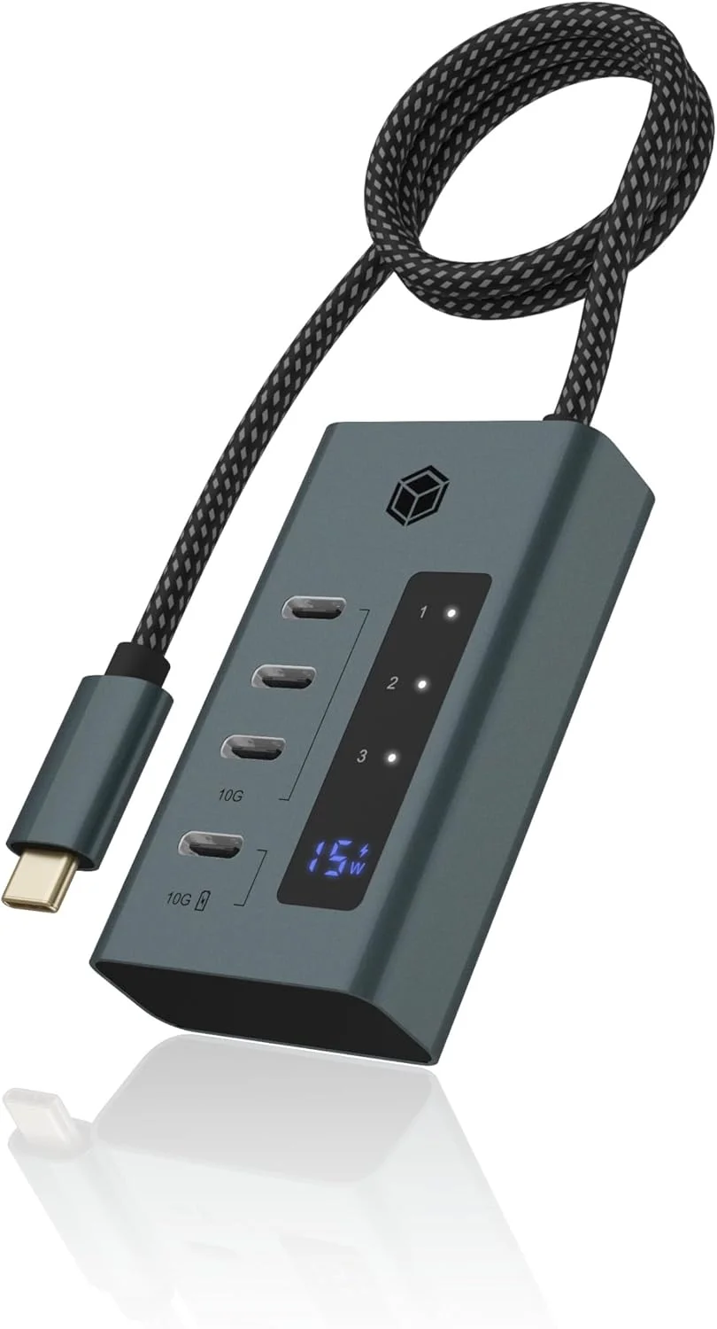 هاب USB 3.2 Gen 2 Type-C آی‌سی باکس مدل IB-HUB1454-C31