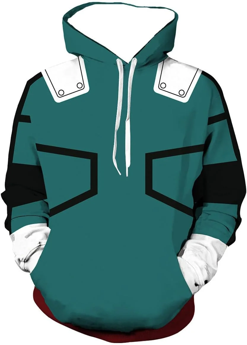 هودی های قهرمان آکادمی Midoriya لباس مبدل ژاکت بزرگسال унисекс