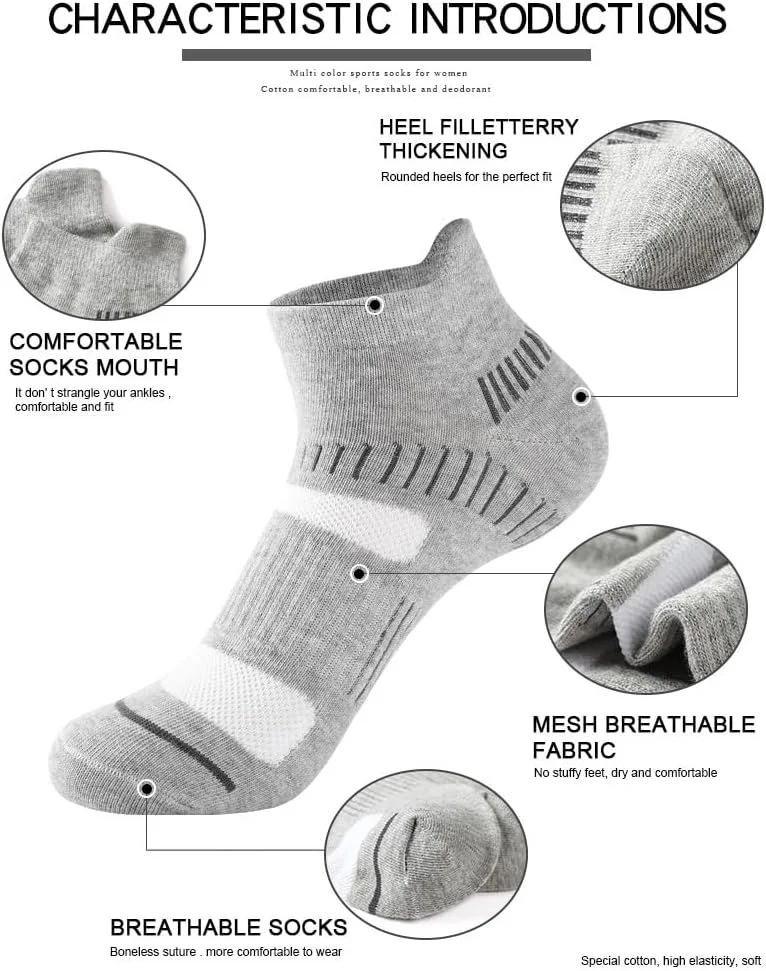 جوراب مردانه، 6 جفت، پنبه ای، جاذب عرق، ضد بو، ورزشی، ساق کوتاه، دهانه کم عمق، مناسب چهار فصل، جوراب مچی مردانه، دارای بالشتک ورزشی، تهویه مناسب و دارای قوس حمایتی