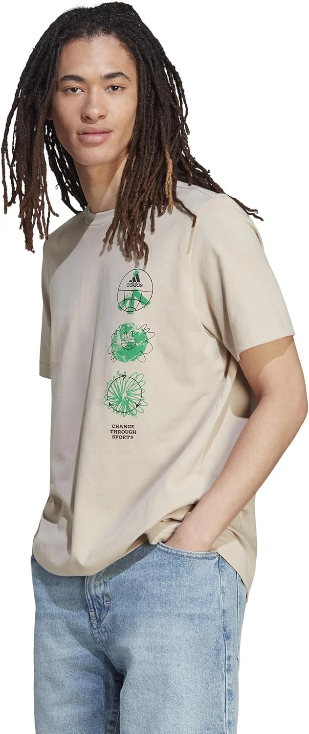 تی شرت مردانه آدیداس اسپرتس ویر مدل Change Through Sports Triple