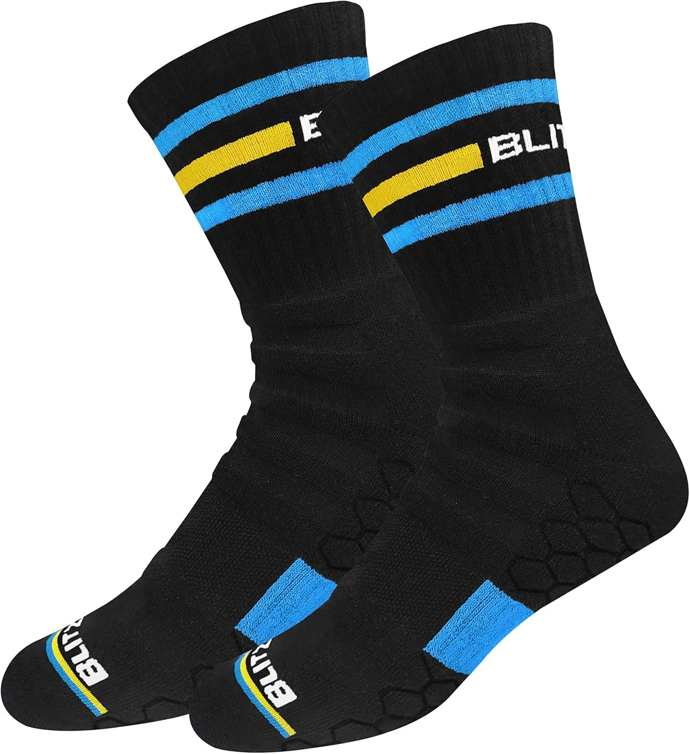 جوراب ساقدار ورزشی با عملکرد بالا BLITZSOX برای مردان و زنان (تنیس، بدمینتون، دویدن، باشگاه)، بسته 3 عددی جوراب ساقدار ورزشی با عملکرد بالا BLITZSOX برای مردان و زنان (تنیس، بدمینتون، دویدن، باشگاه)، بسته 3 عددی