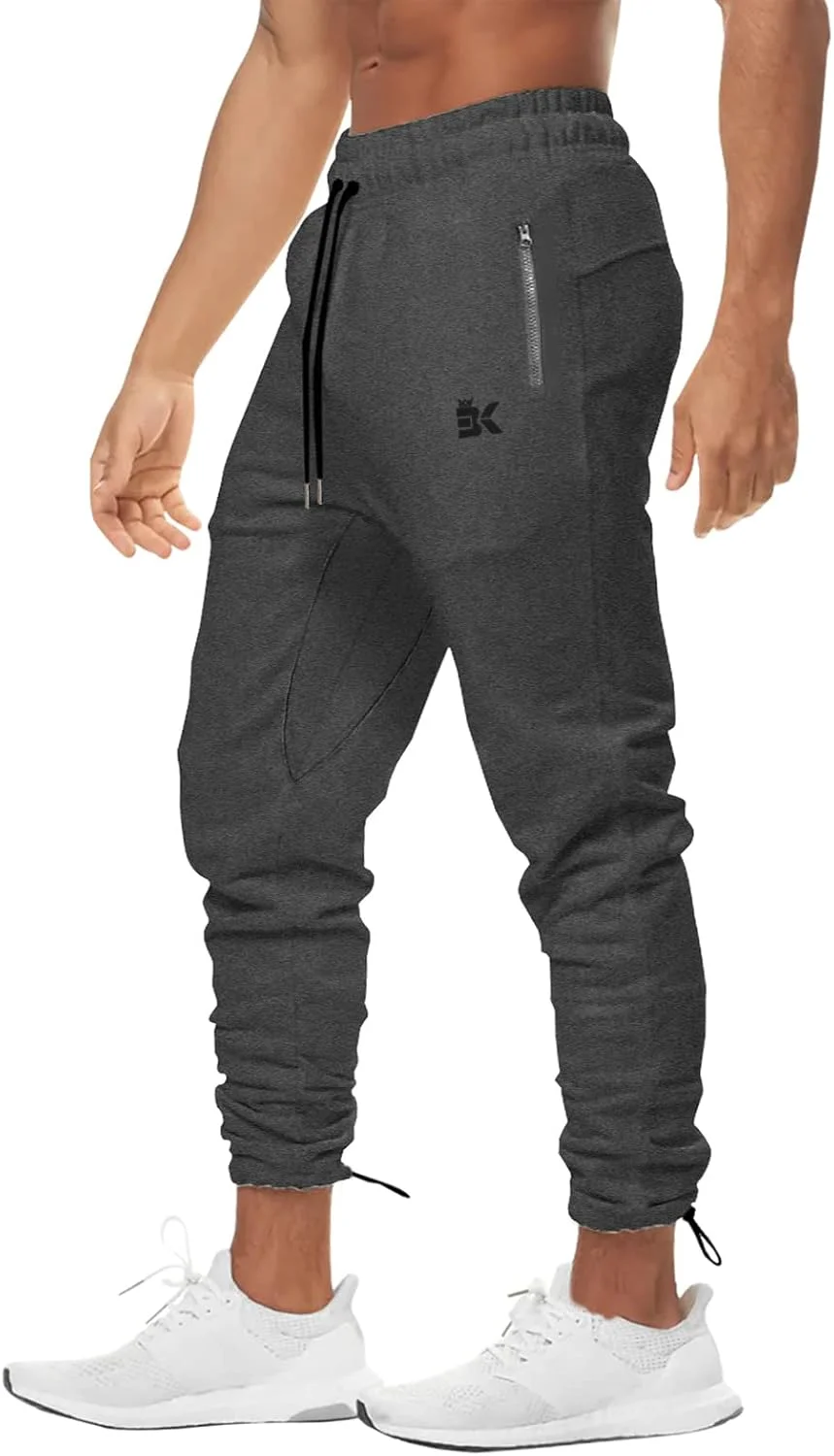 شلوار ورزشی مردانه BROKIG، شلوار جاگر ورزشی مردانه، شلوار تمرینی باشگاه، شلوار دویدن، شلوار راحتی با جیب زیپ‌دار