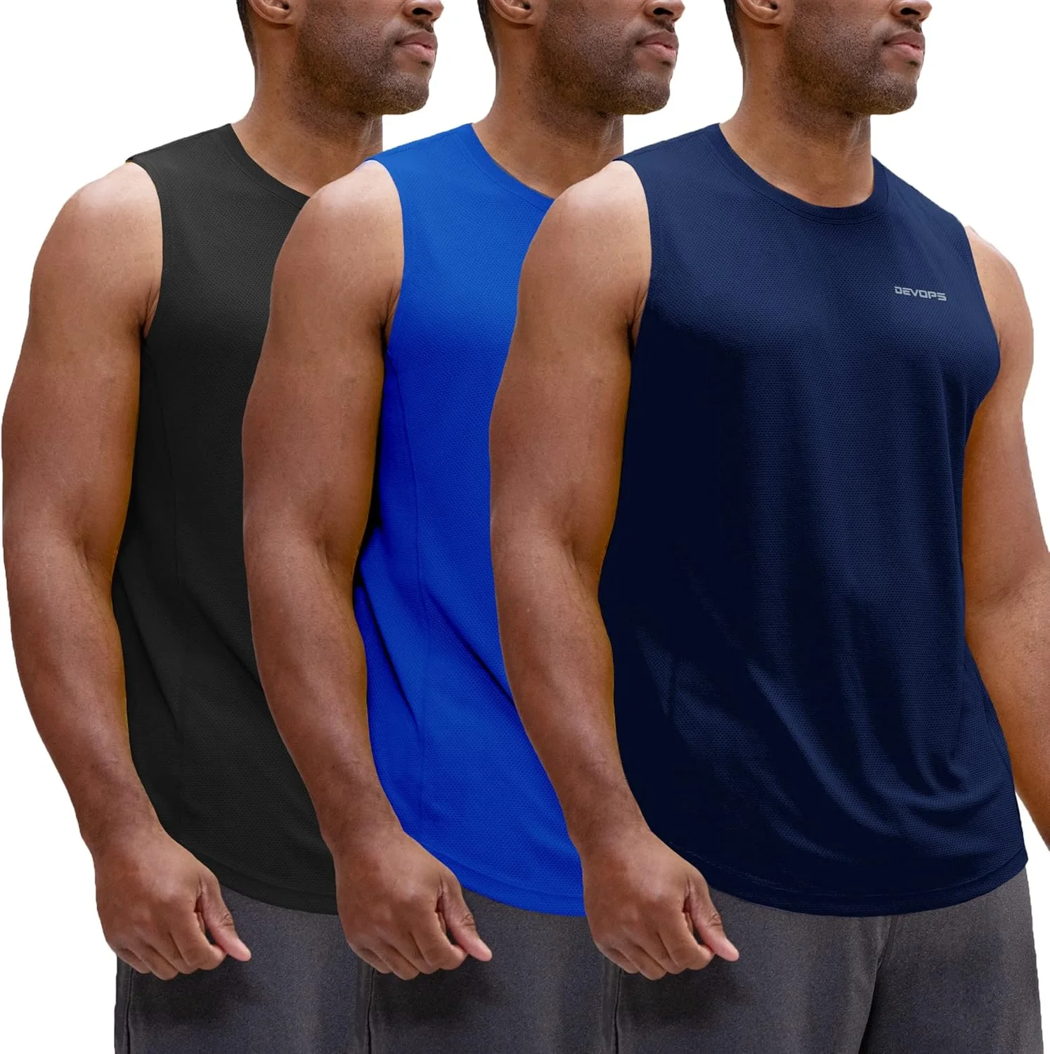 ست ۳ عددی تاپ ورزشی مردانه بدون آستین مناسب تمرینات ورزشی