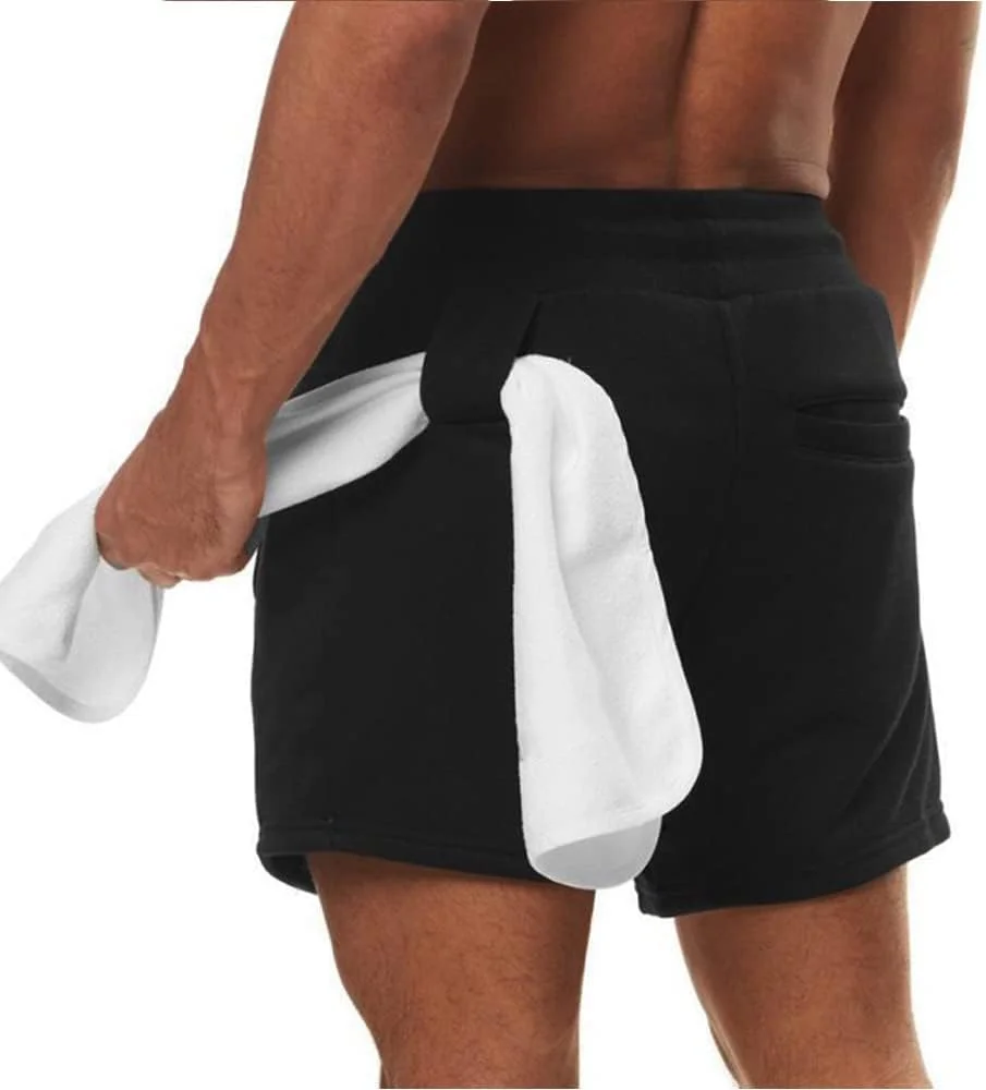 شلوارک ورزشی مردانه Cici از جنس پلی استر، شلوارک دویدن 5 اینچی، شلوارک ورزشی راحت و آزاد با جیب زیپ دار