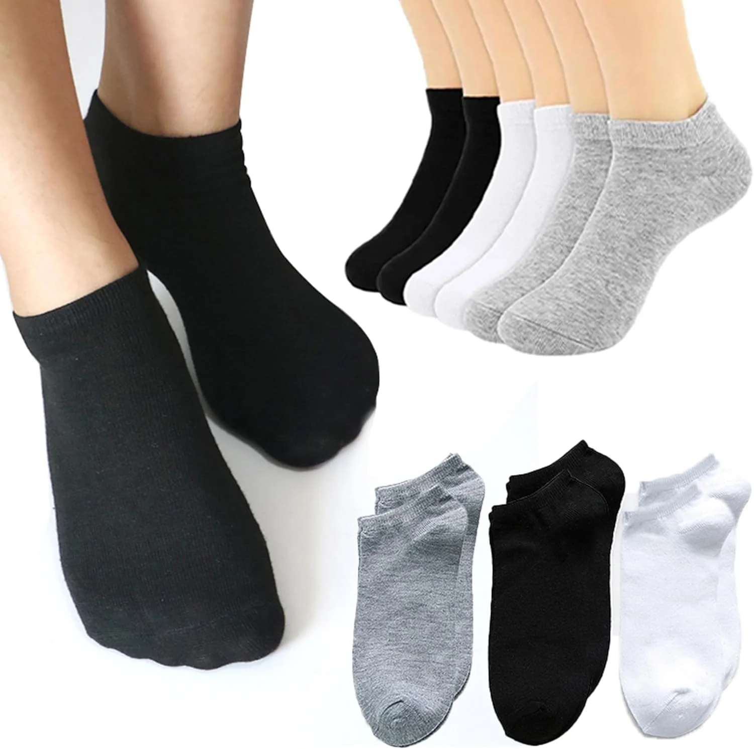جوراب های راحت مردانه/زنانه، مناسب دویدن و ورزش، ساق کوتاه