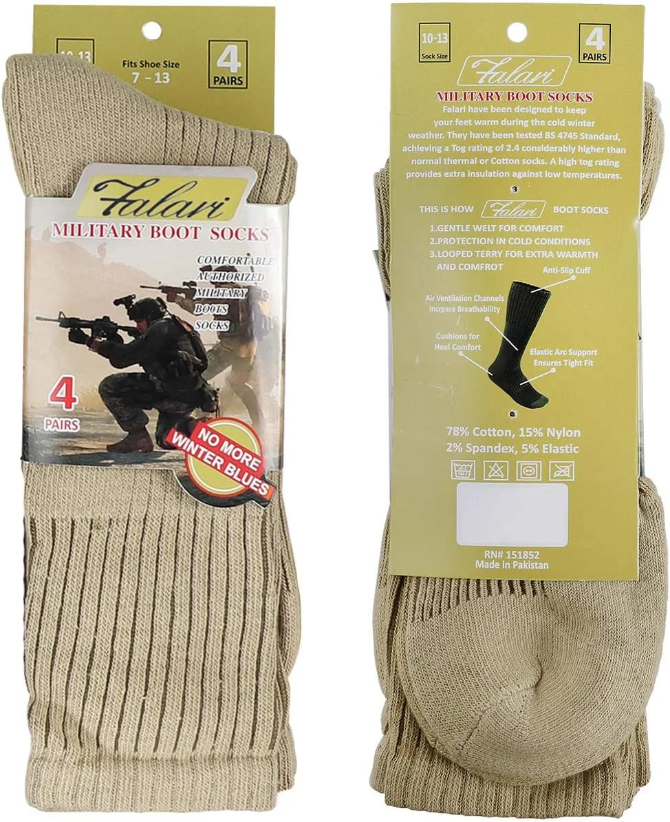 جوراب ساق بلند نظامی ارتش ایالات متحده، مناسب فعالیت های خارج از منزل، پیاده روی، نگهبانی، آتش نشانی و ورزش