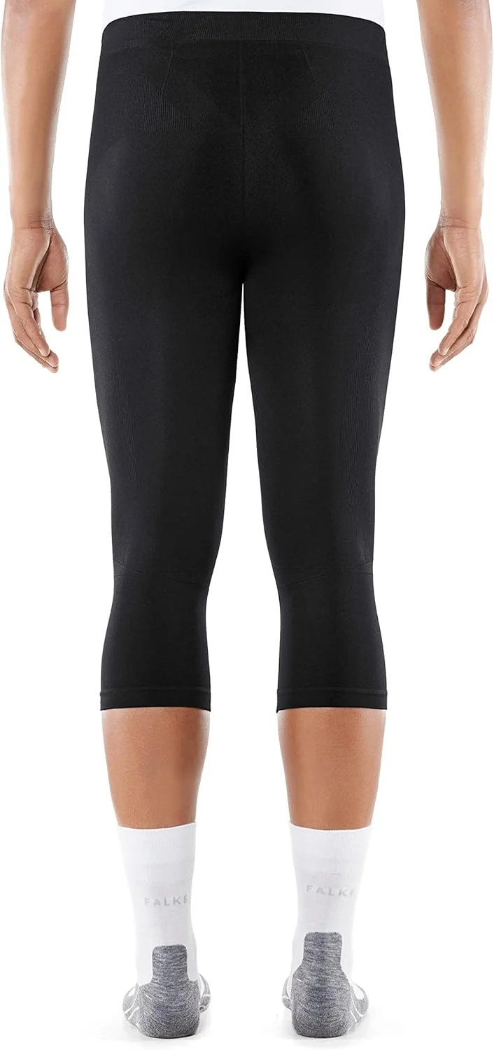 زیرشلواری مردانه سه ربع FALKE مدل Maximum Warm، لباس زیر حرارتی مشکی سرمه ای مناسب ورزش های زمستانی در فضای باز، اسکی، اسنوبرد، پیاده روی، دویدن، دوچرخه سواری، اسب سواری، 1 جفت