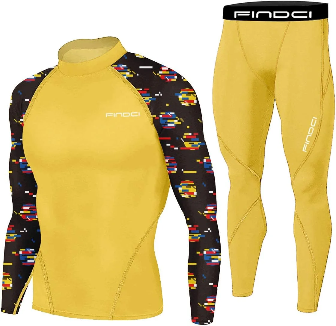 ست لباس ورزشی مردانه، مناسب باشگاه، خشک‌شونده سریع، شامل تیشرت و لگینگ ورزشی (2 تکه، سایز M)