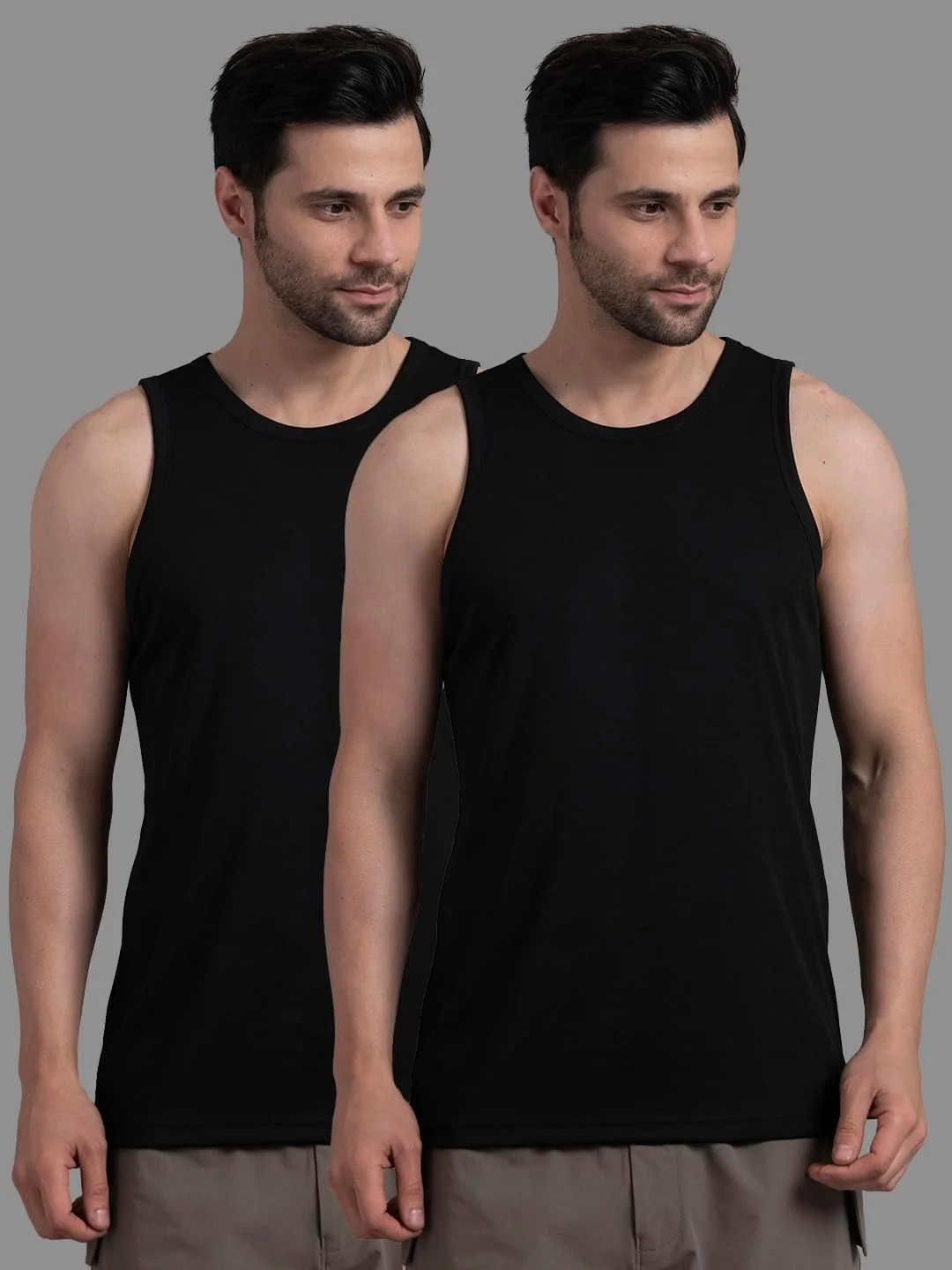 تی‌شرت و زیرپوش آستین کوتاه ورزشی مردانه FUSEFIT با فیت معمولی مناسب باشگاه و تمرین (بسته 2 عددی)