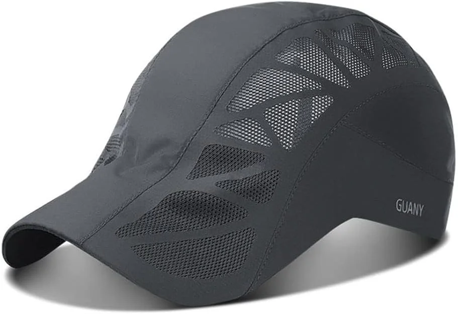 کلاه کپ مردانه KASTWAVE، کلاه بیسبال توری، کلاه دویدن با قابلیت خشک شدن سریع، کلاه های ورزشی تنفسی، کلاه اسنپ بک رنگ ثابت برای آقایان و بانوان (مشکی)