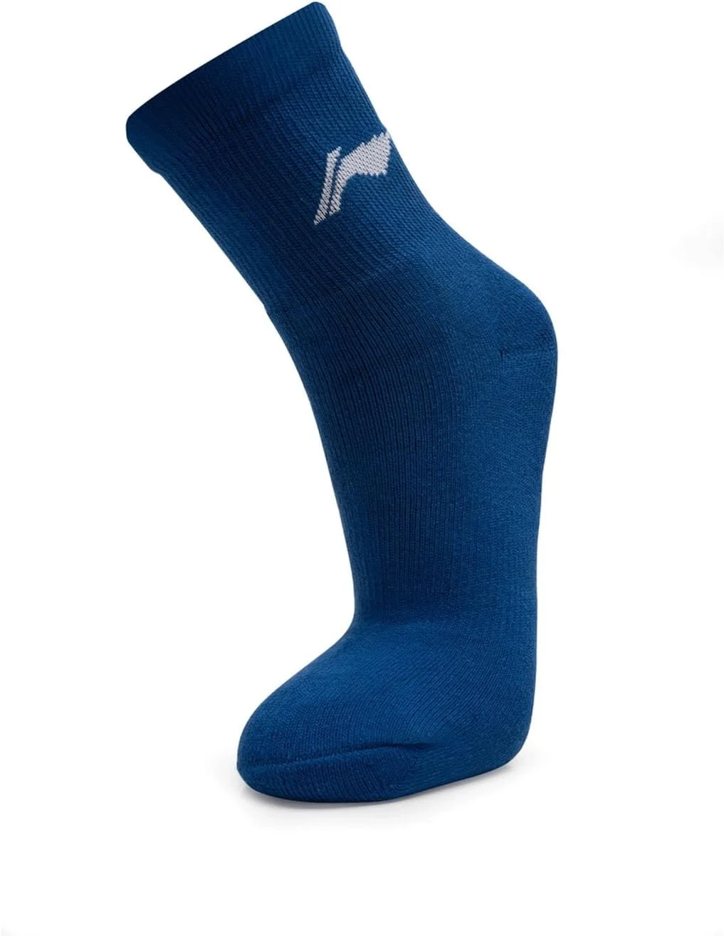 جوراب ورزشی مردانه نخی ساده Li-Ning | جوراب مچی ورزشی تنفسی و بالشتک دار | یک جفت - آبی، آبی، سایز آزاد