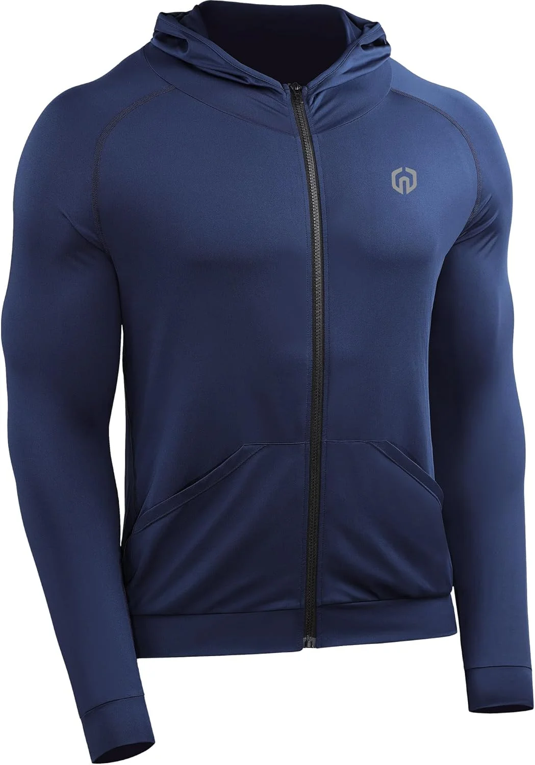 ژاکت ورزشی مردانه نلیوس با زیپ کامل و کلاه، آستین بلند مناسب تمرین، ماهیگیری و پیاده روی