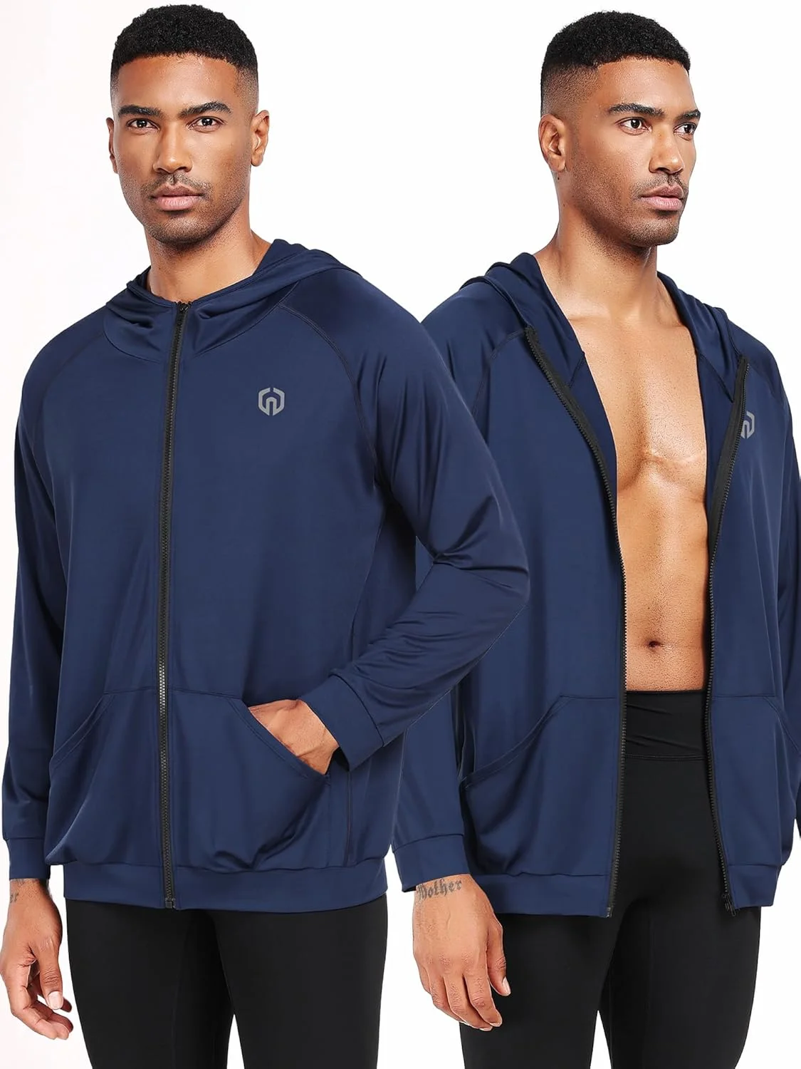 ژاکت ورزشی مردانه نلیوس با زیپ کامل و کلاه، آستین بلند مناسب تمرین، ماهیگیری و پیاده روی ژاکت ورزشی مردانه نلیوس با زیپ کامل و کلاه، آستین بلند مناسب تمرین، ماهیگیری و پیاده روی