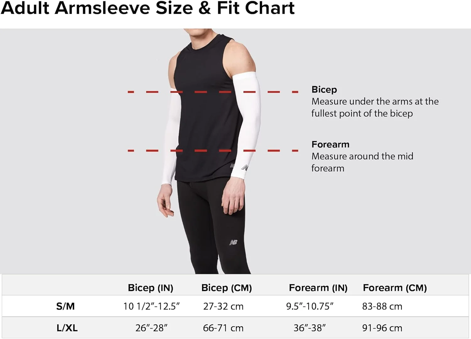 آستین های فشاری ورزشی نیو بالانس مناسب برای ورزش های فضای باز، گرمکن بازو، یک جفت آستین های فشاری ورزشی نیو بالانس مناسب برای ورزش های فضای باز، گرمکن بازو، یک جفت