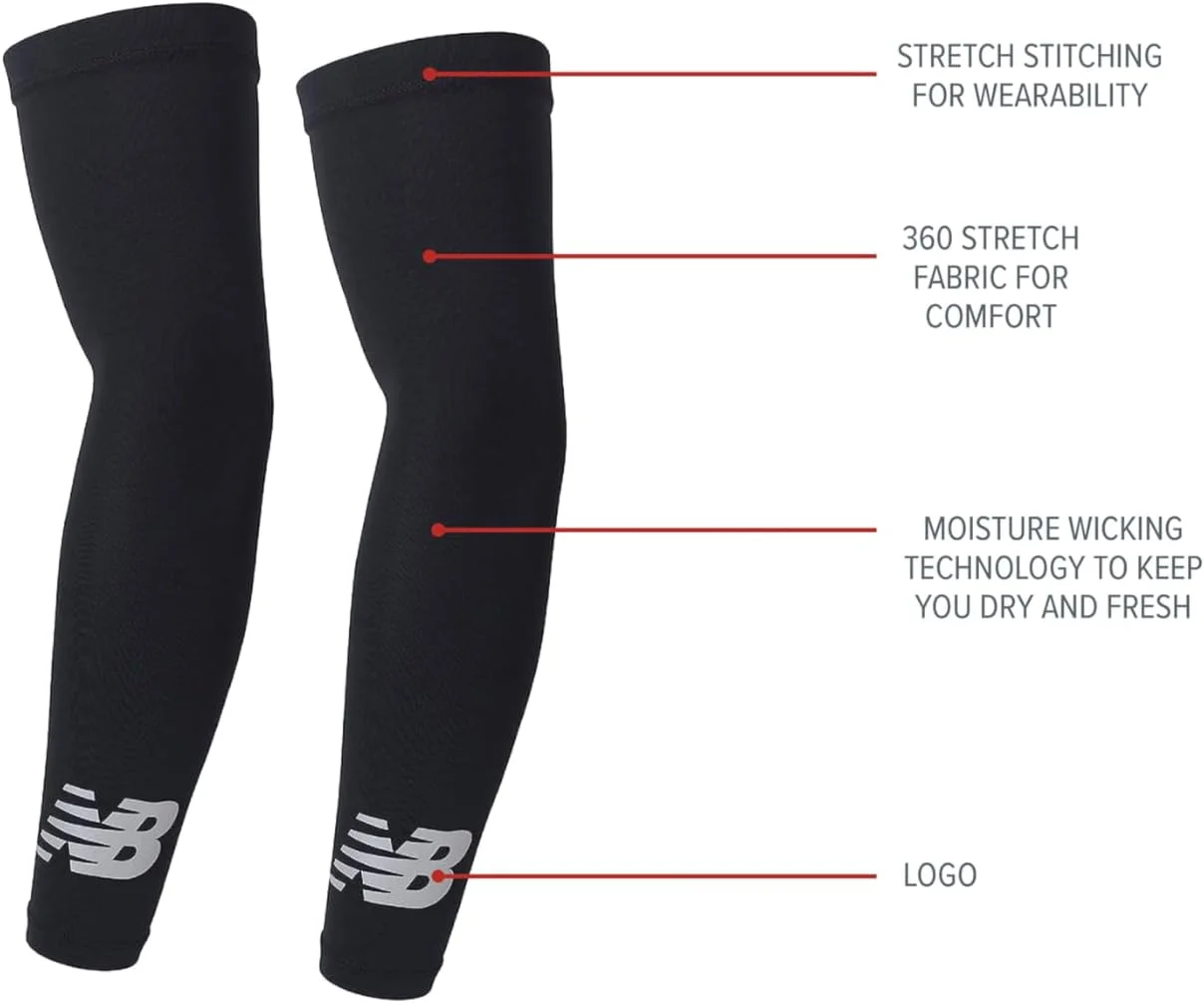 آستین های فشاری ورزشی نیو بالانس مناسب برای ورزش های فضای باز، گرمکن بازو، یک جفت