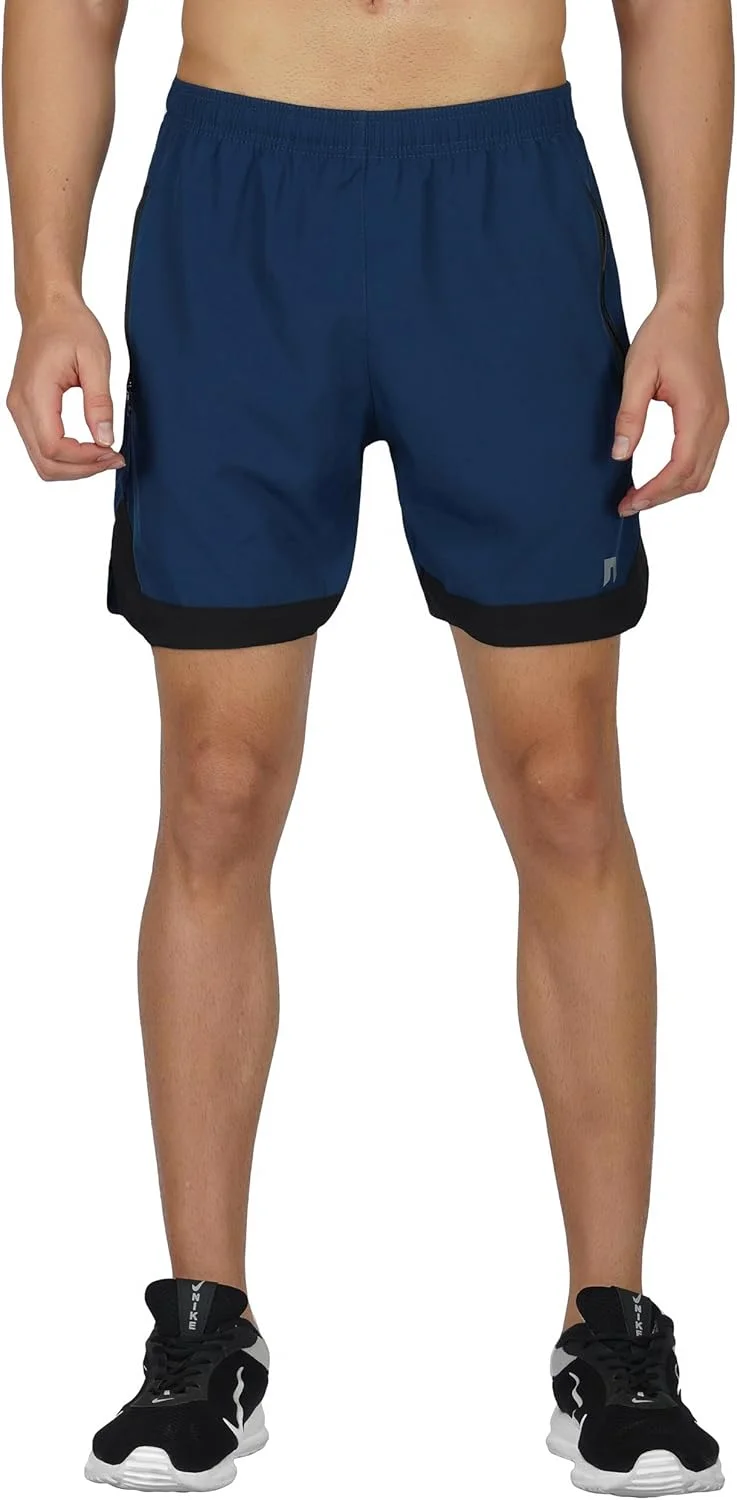 شورت ورزشی مردانه برای دویدن، فاق 12.5 سانتی متر، خشک شدن سریع، شورت ورزشی مردانه سبک وزن با جیب