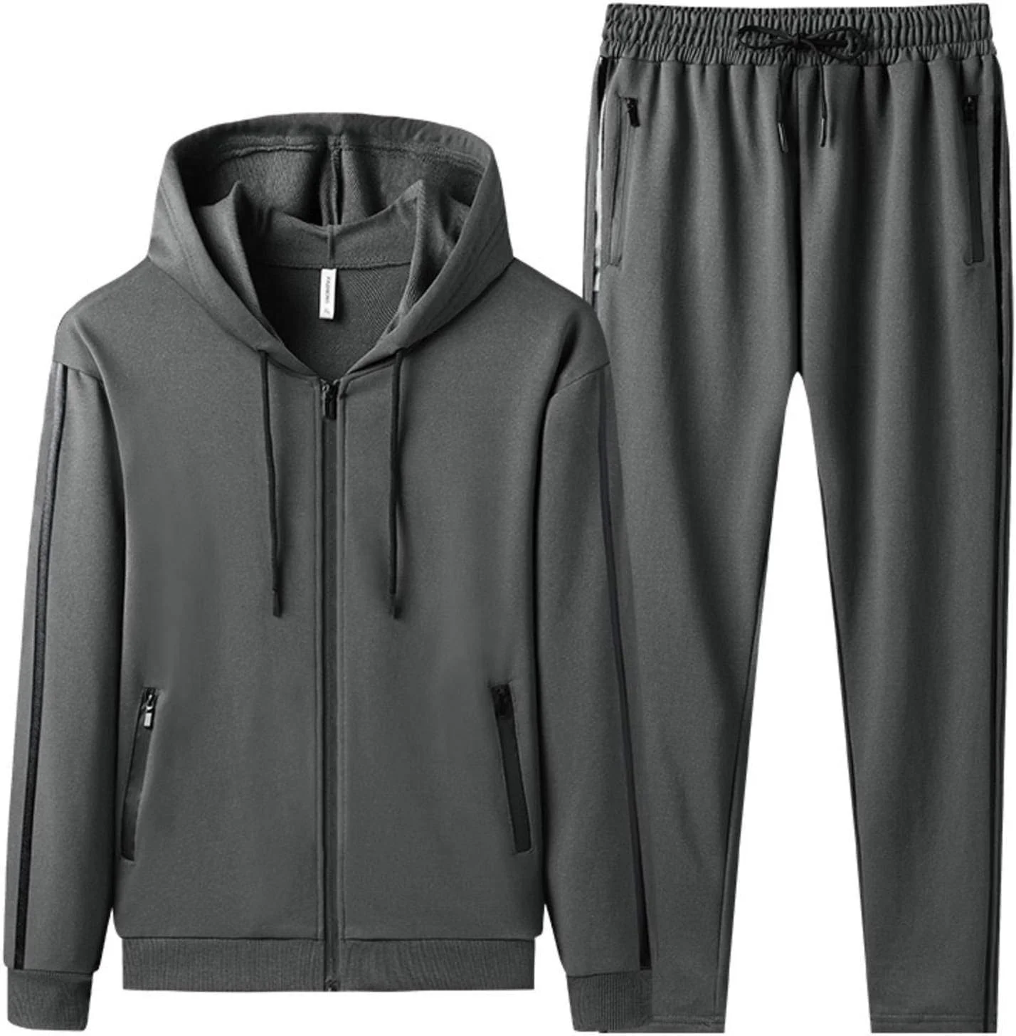 ست ورزشی مردانه بهاره NC، لباس خیابانی، هودی و شلوار ورزشی مردانه، ژاکت زیپ دار دو تکه