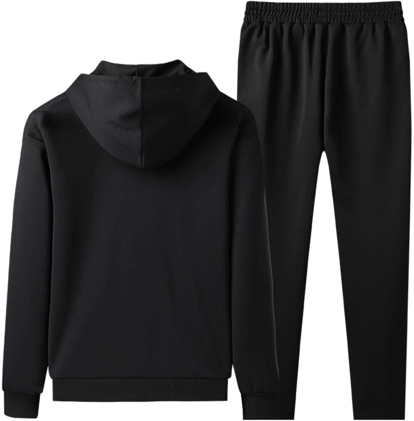 ست لباس ورزشی مردانه بهاره NC، مناسب استایل خیابانی، شامل هودی، ژاکت زیپ‌دار و شلوار ورزشی دو تکه