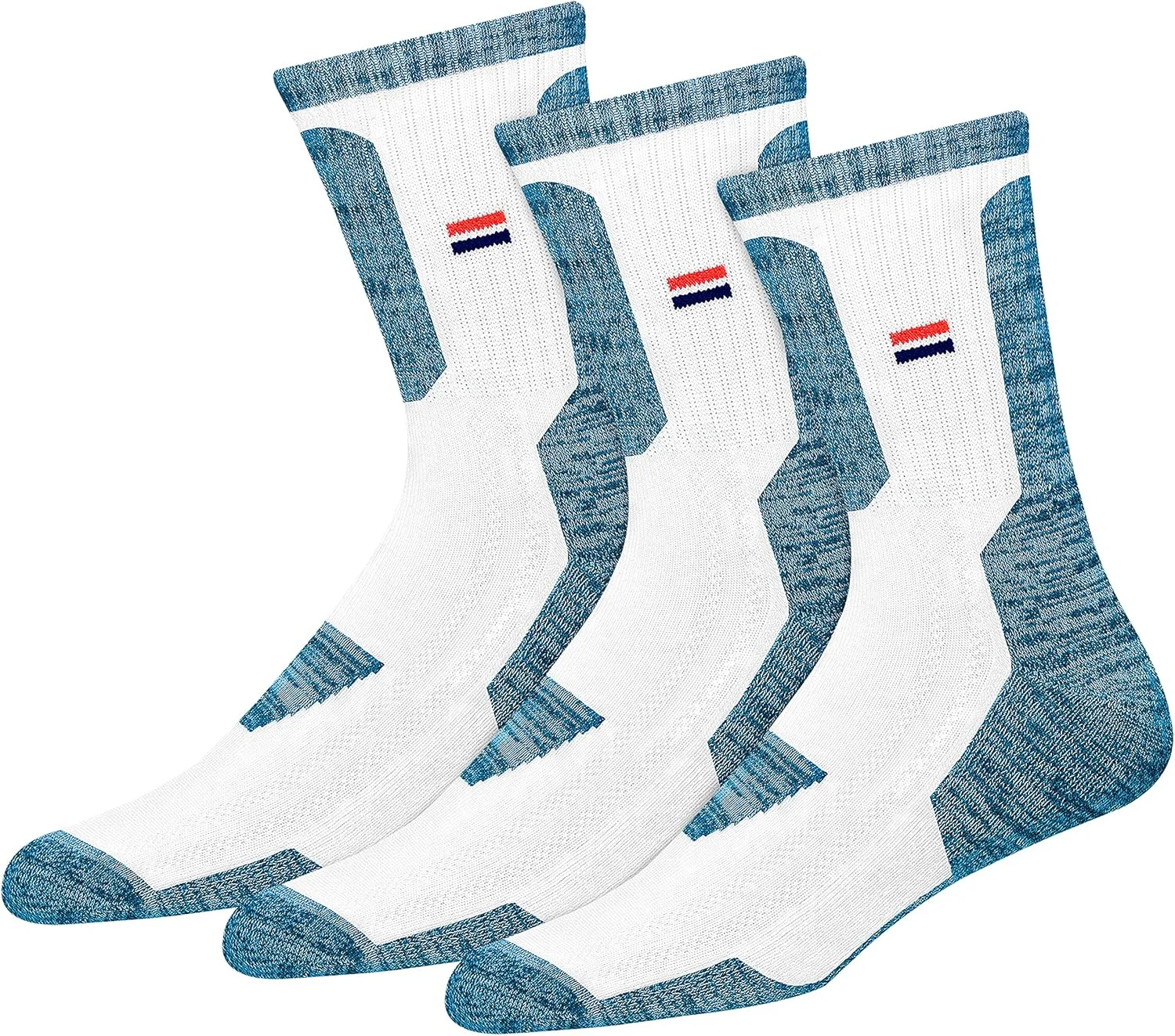 جوراب ورزشی مردانه ناوی‌اسپورت، جوراب ساق‌دار نخی حوله‌ای مردانه، بسته 3 عددی، سایز آزاد