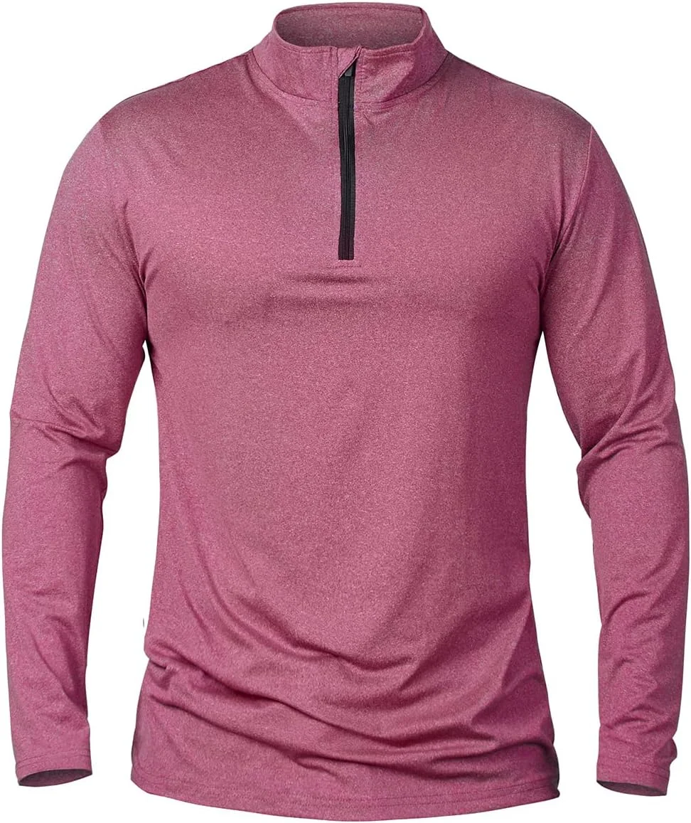 پیراهن آستین بلند مردانه NAVEKULL مناسب فضای باز، یقه زیپ‌دار، سبک، کشسان، مناسب ورزش، خشک‌شونده سریع، نرم و مناسب لایه زیرین