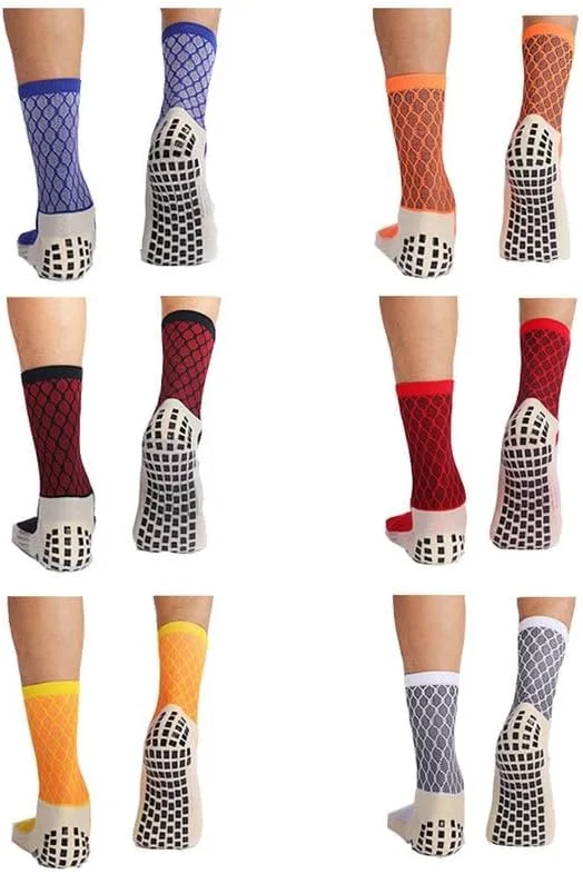 NALACAL جوراب ورزشی مچی ضد لغزش، جوراب فوتبال با پدهای ضد لغزش برای فوتبال جوانان و بزرگسالان، جوراب مردانه برای فوتبال، بسکتبال، هاکی، یوگا (6 جفت)