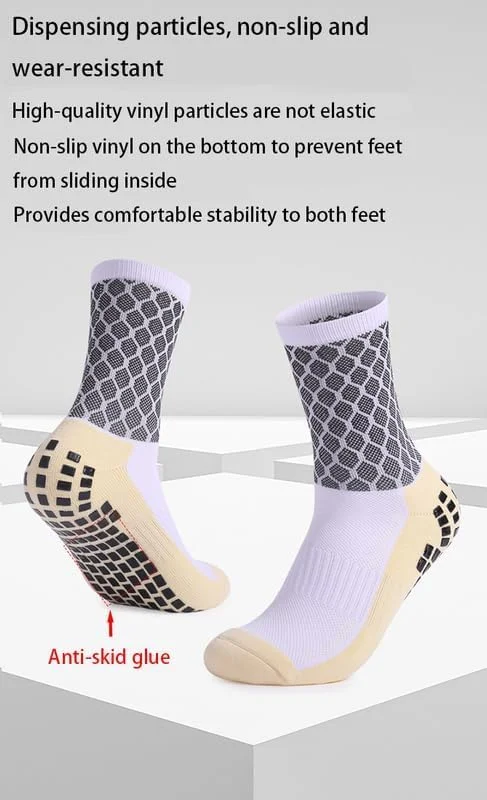 NALACAL جوراب ورزشی مچی ضد لغزش، جوراب فوتبال با پدهای ضد لغزش برای فوتبال جوانان و بزرگسالان، جوراب مردانه برای فوتبال، بسکتبال، هاکی، یوگا (6 جفت)