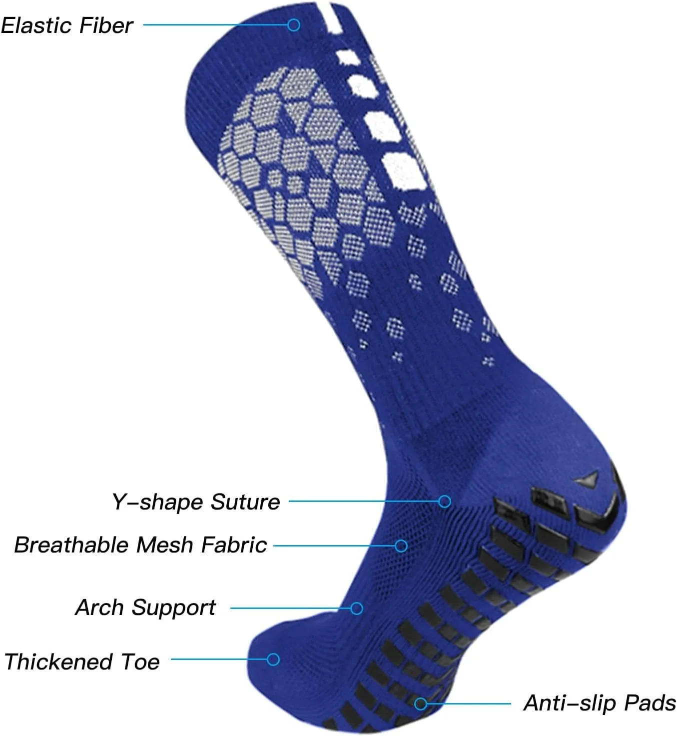 جوراب ورزشی فوتبال ضد لغزش NALACAL، 3 جفت جوراب فوتبال مردانه و زنانه، جوراب ورزشی بالشتک دار، جوراب ورزشی تنفسی با گیره برای فوتبال، بسکتبال، یوگا، دویدن، دوچرخه سواری جوراب ورزشی فوتبال ضد لغزش NALACAL، 3 جفت جوراب فوتبال مردانه و زنانه، جوراب ورزشی بالشتک دار، جوراب ورزشی تنفسی با گیره برای فوتبال، بسکتبال، یوگا، دویدن، دوچرخه سواری
