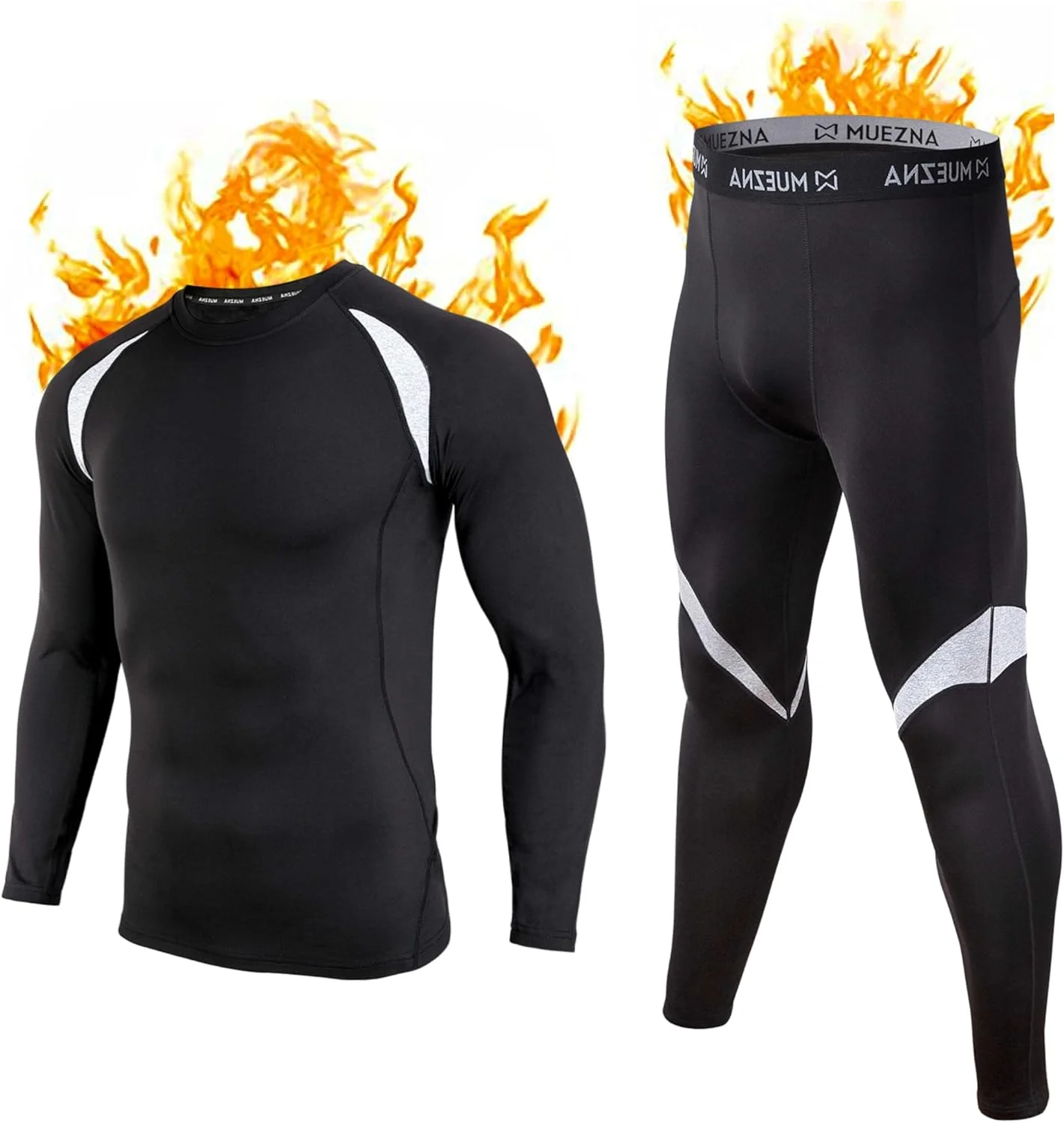 ست زیرپوش و شلوار حرارتی مردانه Muezna لایه زیرین با آستر پشمی نرم