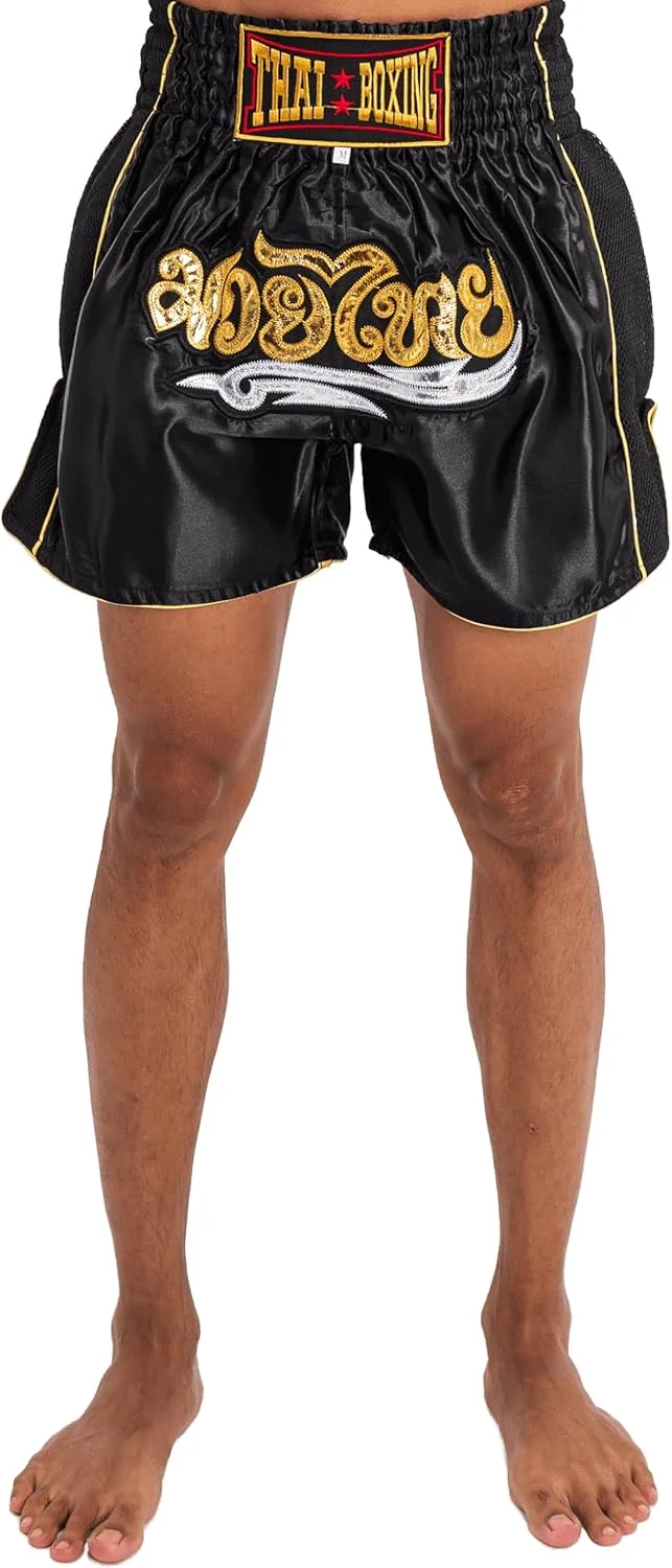 شورت موی تای مردانه و زنانه، برش باریک، شورت بوکس MMA، لباس تمرین کیک بوکسینگ، شورت هنرهای رزمی