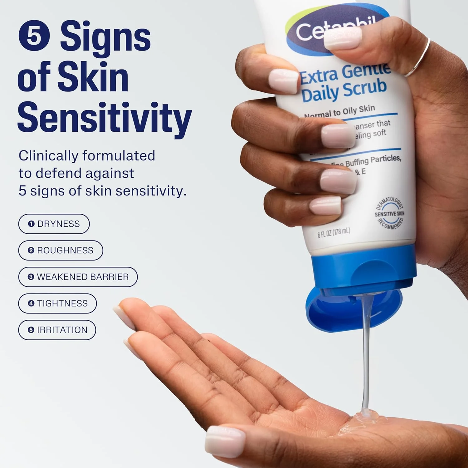 اسکراب روزانه بسیار ملایم ستافیل، لایه برداری و پاکسازی ملایم بدون ایجاد خشکی بیش از حد، مناسب برای انواع پوست، غیر تحریک کننده و ضد حساسیت، مناسب برای پوست حساس، 177 میلی لیتر، بسته 2 عددی