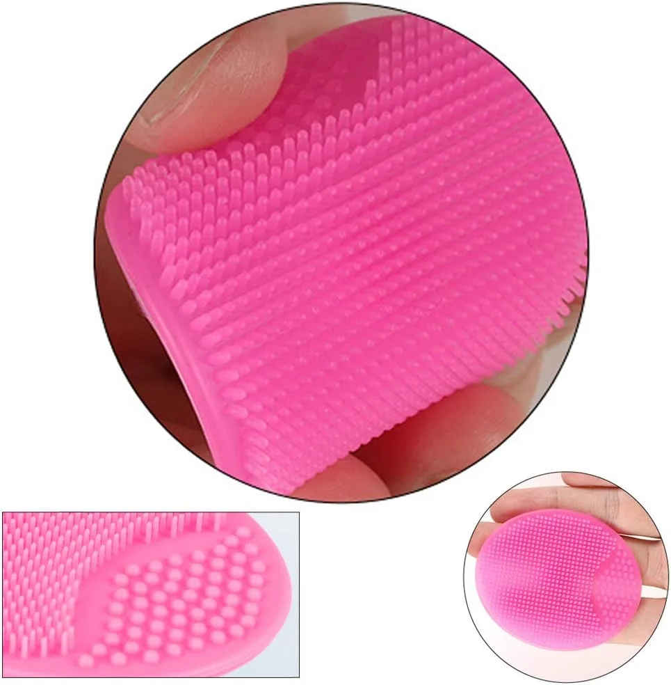 پد پاک کننده صورت، 2 عددی، سیلیکونی نرم، لایه بردار صورت، برس شستشوی صورت، سیلیکونی برای ماساژ، پاکسازی منافذ، حذف جوش های سرسیاه، لایه برداری، هدیه ای جذاب برای دختران