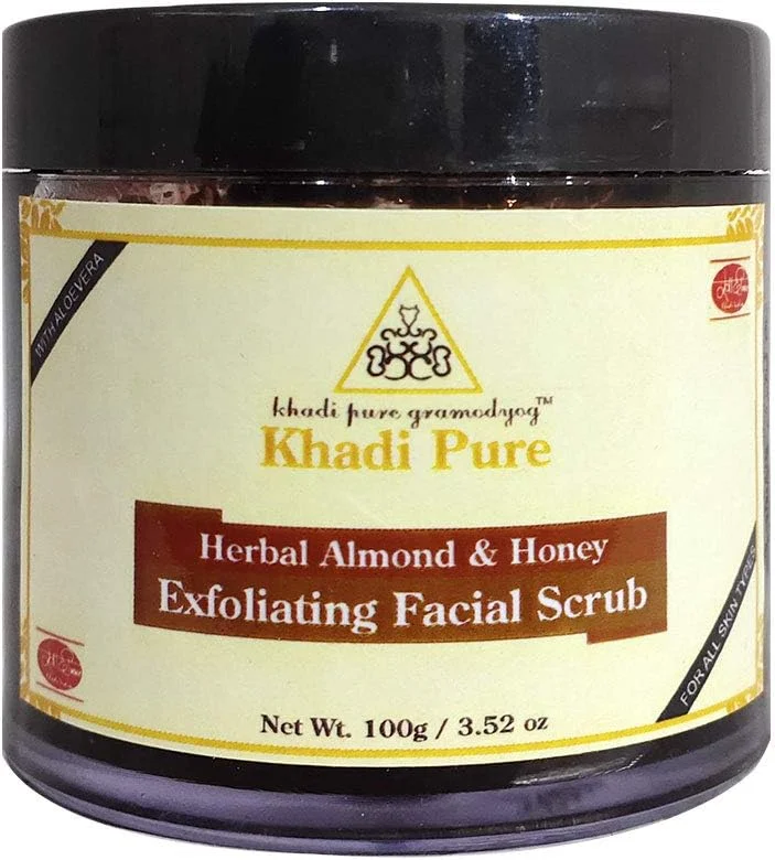 اسکراب لایه بردار صورت بادام و عسل گیاهی خالص Khadi - 100 گرم