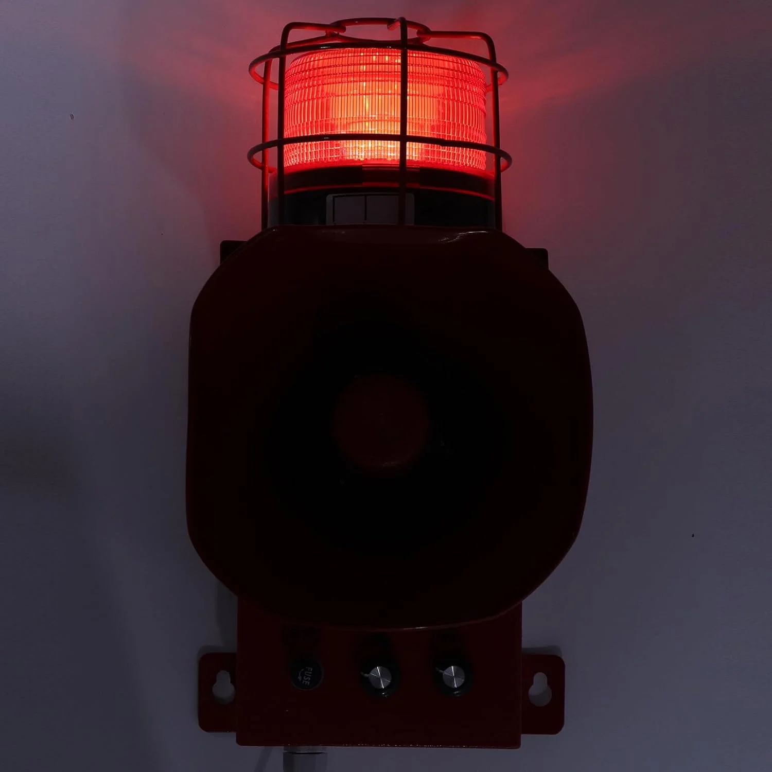 آژیر صنعتی 180dB با نور و آژیر فلاشر برای معادن و کارگاه های ساختمانی (دوشاخه آمریکایی 110 ولت)