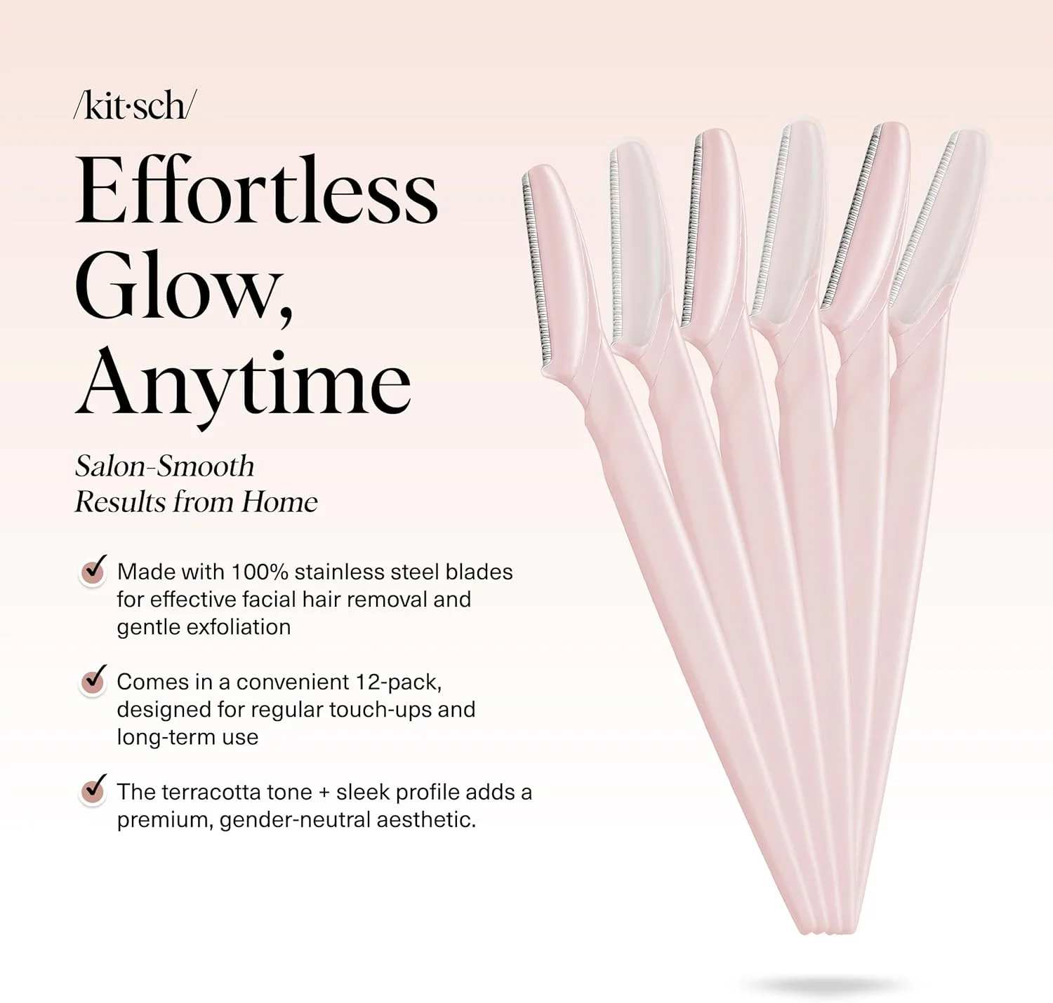 تیغ اصلاح صورت کیچ برای لایه برداری پوست صورت بانوان و آقایان، اصلاح ابرو و موهای زائد صورت - ابزار مراقبت از پوست برای داشتن پوستی صاف تر - رژگونه، 6 عدد تیغ اصلاح صورت کیچ برای لایه برداری پوست صورت بانوان و آقایان، اصلاح ابرو و موهای زائد صورت - ابزار مراقبت از پوست برای داشتن پوستی صاف تر - رژگونه، 6 عدد