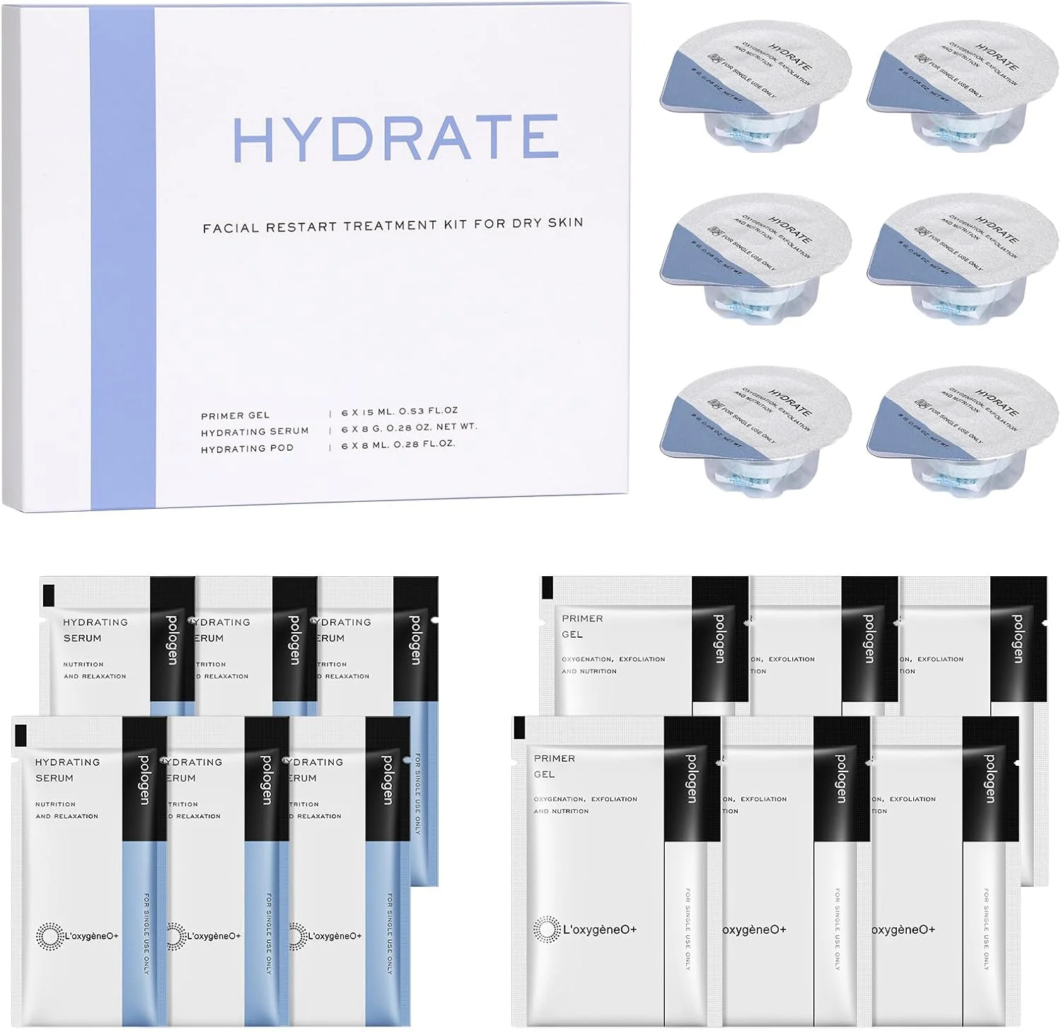 کپسول های اکسیژن VIYA، کیت غلاف محصولات ترمیم کننده صورت، قلم حباب اکسیژن، لایه بردار، دستگاه صورت اکسیژن CO2، کیت کپسول غلاف اکسیژن (آبرسان)