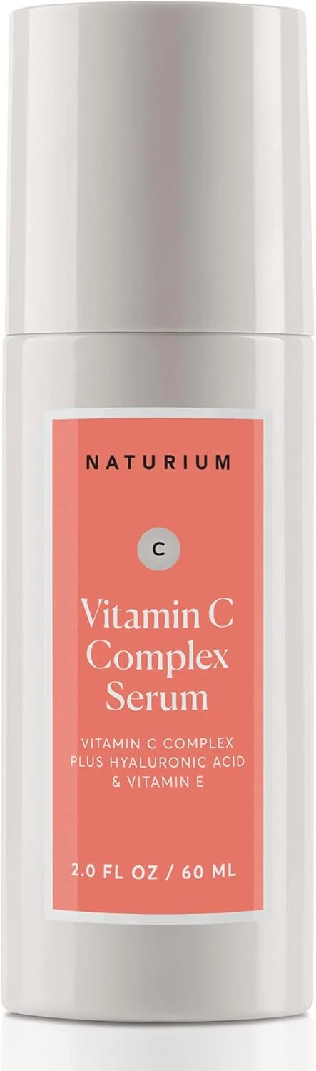 سرم صورت کمپلکس ویتامین C ناتوریوم، درمان صورت ضد پیری با اسید هیالورونیک و ویتامین E، 60 میلی لیتر