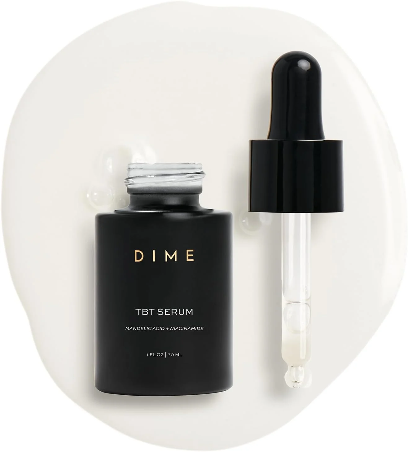 سرم صورت ضد پیری DIME Beauty TBT با رزوراترول، ماندلیک اسید و نیاسینامید، کاهش خطوط ریز، کمک به سفت شدن پوست و پنهان کردن چین و چروک، لکه های تیره و پنجه کلاغی، 1 عدد