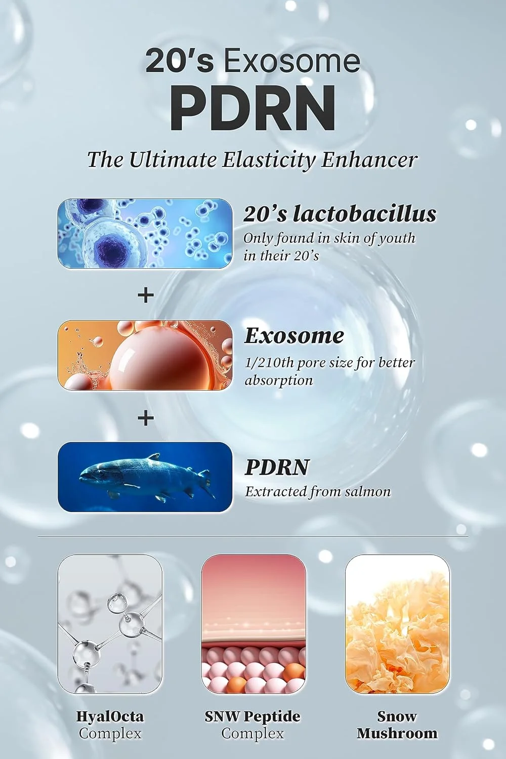 سرم صورت پیشرفته نُه دُم برای لیفتینگ خطوط | سرم صورت ضد پیری، روغن صورت کره‌ای حاوی کلاژن، سنتلا آسیاتیکا، سرامید، هیالورونیک اسید و موارد دیگر | سرم ترمیم کننده روز و شب برای خطوط ریز 6 میلی لیتر