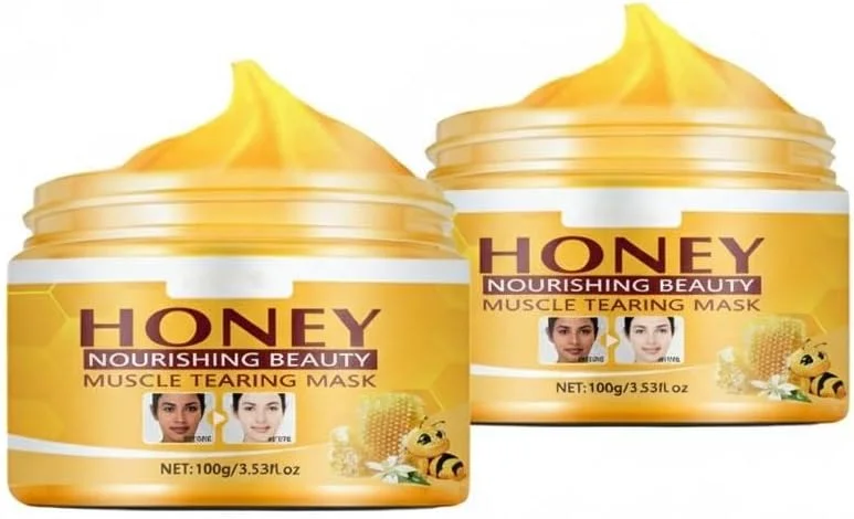 ماسک عسل بازسازی کننده آزونه، ماسک لایه بردار مغذی برای صورت، پاک کننده عمیق، صاف کننده چروک، سفت کننده پوست، آبرسان و زیبایی برای پوست مستعد آکنه، 100 گرم (2 عدد) ماسک عسل بازسازی کننده آزونه، ماسک لایه بردار مغذی برای صورت، پاک کننده عمیق، صاف کننده چروک، سفت کننده پوست، آبرسان و زیبایی برای پوست مستعد آکنه، 100 گرم (2 عدد)