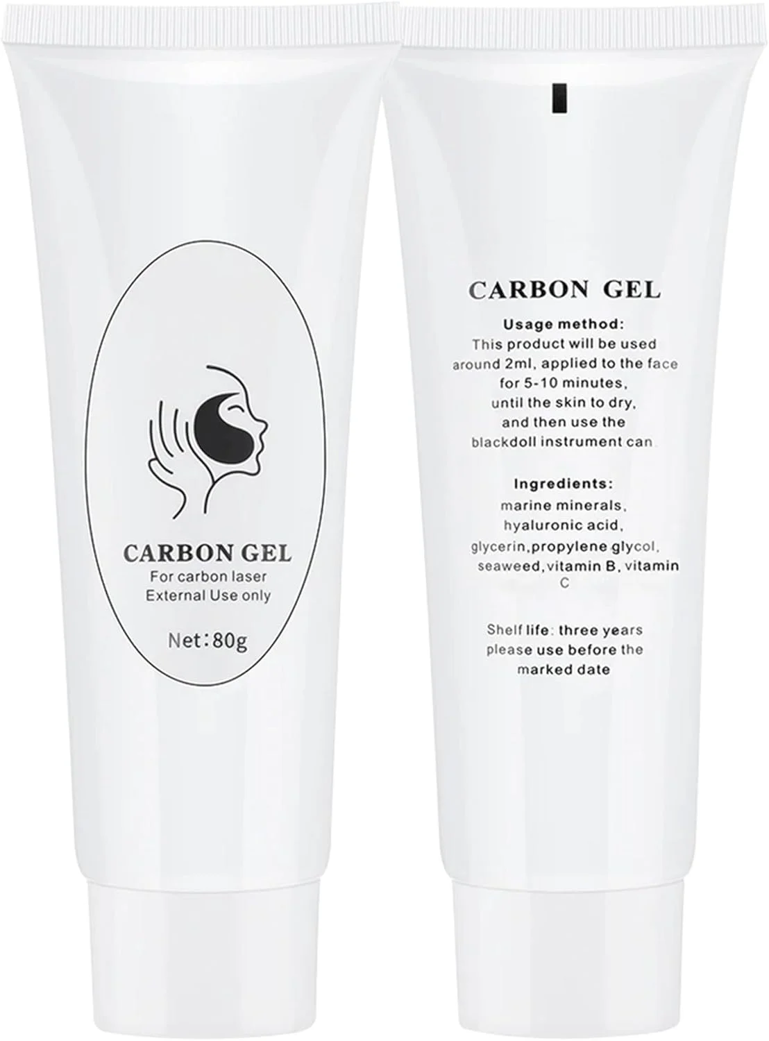 ژل کربن پیلینگ، ژل برای مراقبت از پوست صورت، کرم پیل کربن بلک دال برای پاکسازی عمیق و جوانسازی صورت (1 عدد)