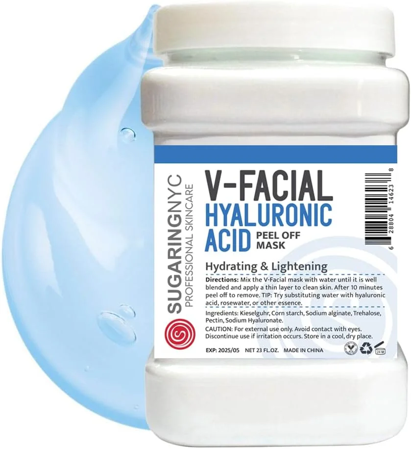 ماسک ژله ای صورت و بدن - اسید هیالورونیک - سایز حرفه ای 652 گرمی توسط شوگرینگ NYC