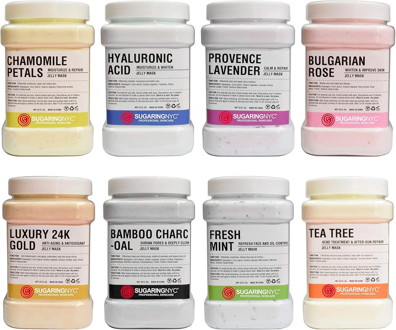 ماسک ژله ای صورت و بدن - اسید هیالورونیک - سایز حرفه ای 652 گرمی توسط شوگرینگ NYC ماسک ژله ای صورت و بدن - اسید هیالورونیک - سایز حرفه ای 652 گرمی توسط شوگرینگ NYC