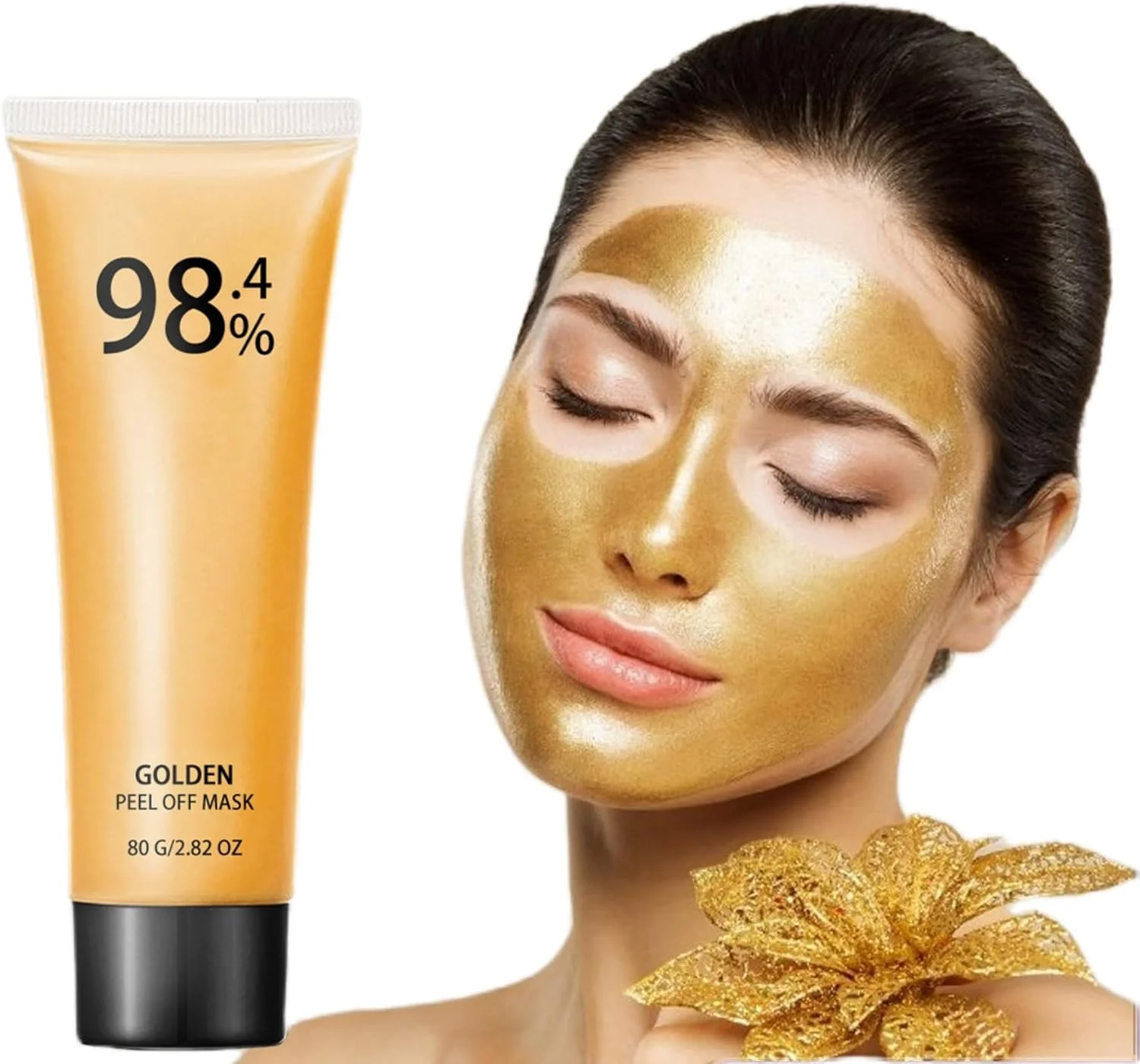 ماسک طلایی لایه بردار 80 گرمی، پاک کننده عمیق جوش های سرسیاه و سرسفید، سفت کننده و جوان کننده پوست، بافت صاف و ابریشمی، سم زدایی پوست، ضد پیری، تجربه مراقبت از پوست مانند اسپا