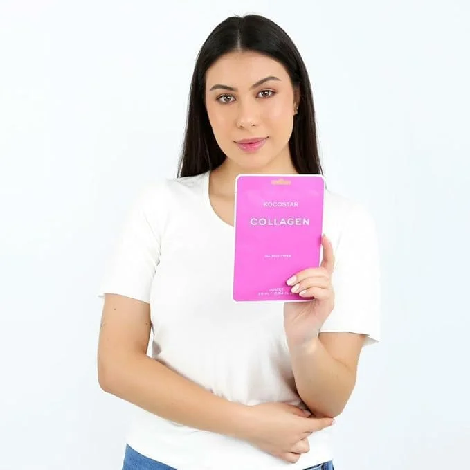 ماسک صورت ورقه‌ای کلاژن گیاهی کره‌ای کوکواستار | بسته 100 عددی | 25 میلی‌لیتر | درمان سفت کننده و آبرسان برای پوست احیا شده