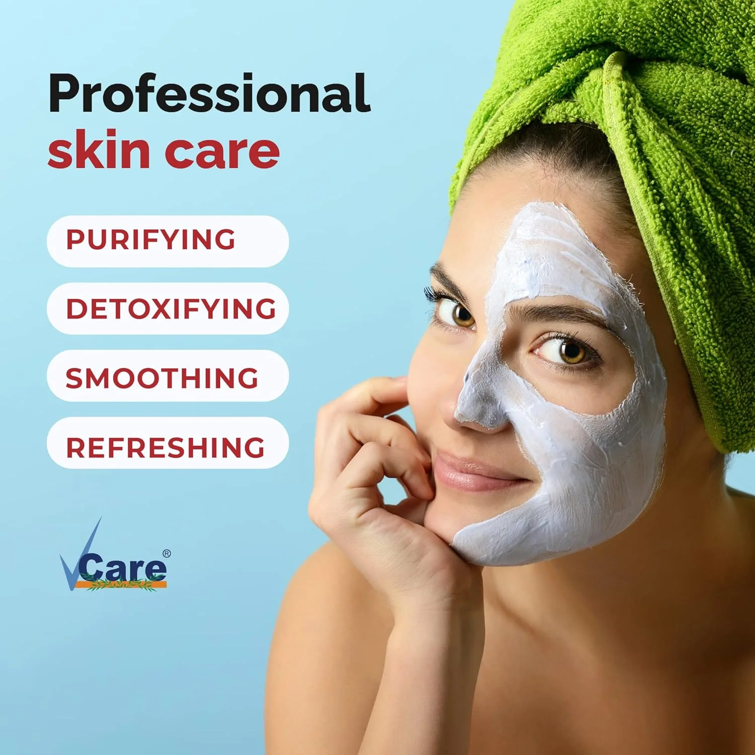 پودر ماسک صورت لایه بردار روشن کننده پوست وی کر مناسب برای مراقبت از پوست | محصول مراقبت از پوست صورت برای زنان، صاف کننده، مرطوب کننده، پاک کننده، طراوت بخش برای مردان و زنان بسته 2 عددی 30 گرمی