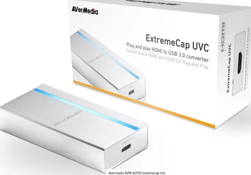 AVerMedia ExtremeCap، کارت کپچر HDMI به USB 3.0، ضبط، استریم و تبدیل ویدیوی Full HD غیر فشرده با کیفیت 1080p60، بدون نیاز به درایور، ایده آل برای کنفرانس ویدیویی، استریم رویدادهای زنده، BU110 | 61BU110 AVerMedia ExtremeCap، کارت کپچر HDMI به USB 3.0، ضبط، استریم و تبدیل ویدیوی Full HD غیر فشرده با کیفیت 1080p60، بدون نیاز به درایور، ایده آل برای کنفرانس ویدیویی، استریم رویدادهای زنده، BU110 | 61BU110