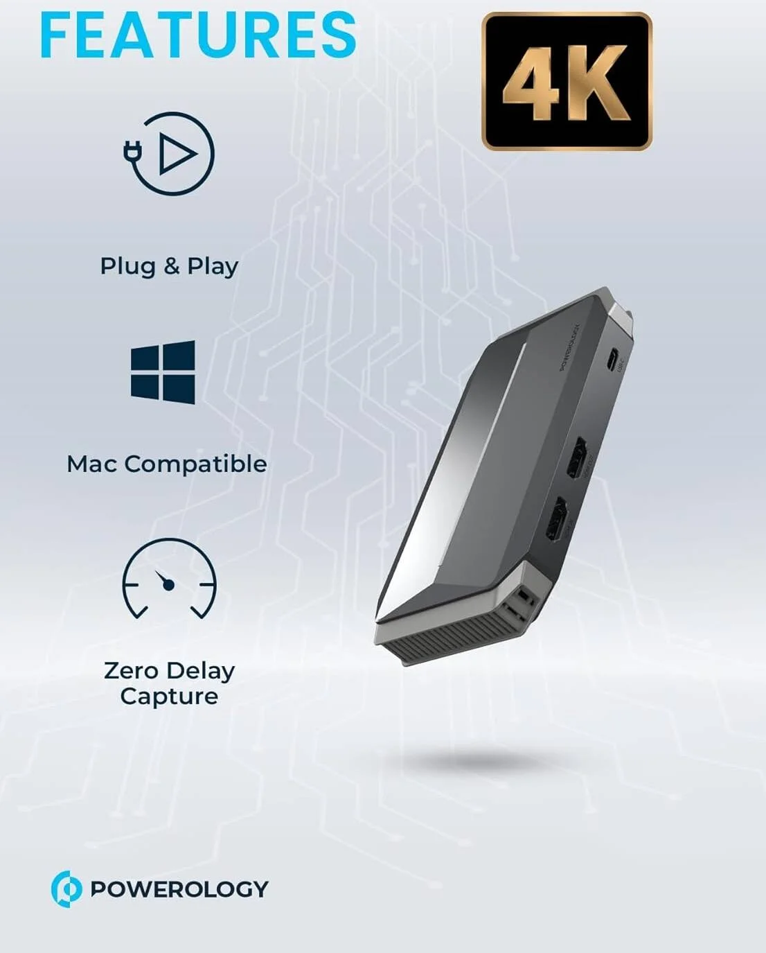 کارت کپچر پاورولوژی C 3.2 Gen1 ورودی و خروجی HDMI 2.0، Aux 1 (خروجی، ورودی، میکروفون) - ورودی HDMI 4K@60/50Hz - محدوده انتقال 30 متر - رزولوشن 1080P@60Hz - خروجی HDMI 4K@60/50Hz کارت کپچر پاورولوژی C 3.2 Gen1 ورودی و خروجی HDMI 2.0، Aux 1 (خروجی، ورودی، میکروفون) - ورودی HDMI 4K@60/50Hz - محدوده انتقال 30 متر - رزولوشن 1080P@60Hz - خروجی HDMI 4K@60/50Hz