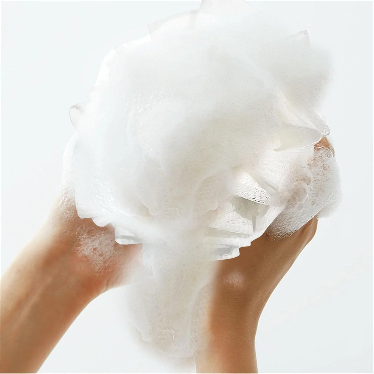 اسفنج صابون حمام نالاکال، 2 در 1، پوف توری دوش بدن، اسفنج لوفا لایه بردار، توپ دوش صابونی بند دار برای مردان، زنان، لوازم حمام، زبری ملایم