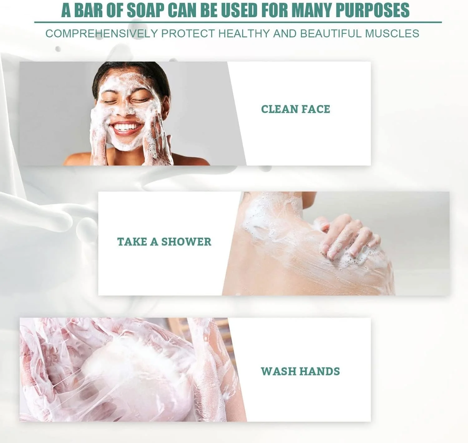 صابون روشن کننده آزونه با پروتئین شیر و ابریشم کلاژن، صابون لایه بردار و روشن کننده پوست های کدر، پوستی صاف و نرم برای صورت و بدن، ایده آل برای یکنواخت کردن رنگ پوست، 2 عدد