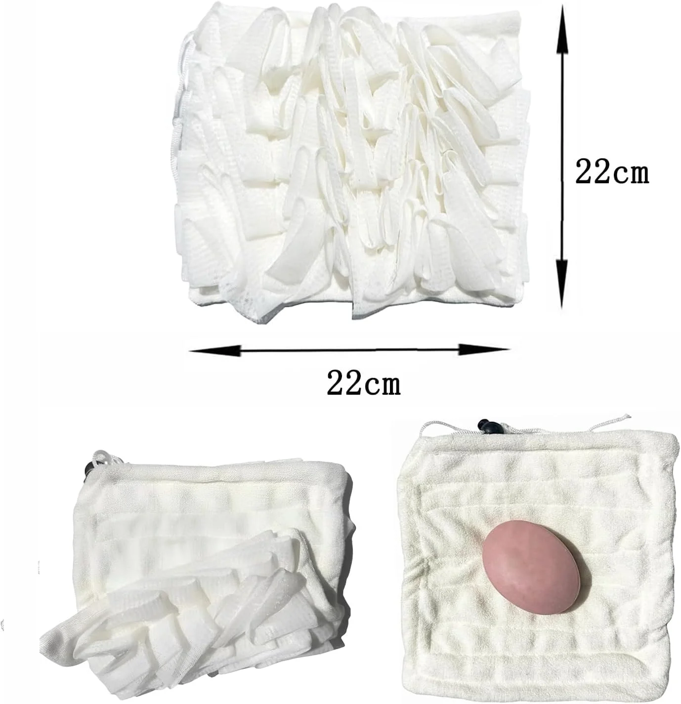 اسفنج صابون حمام نالاکال، 2 در 1، پوف توری دوش بدن، اسفنج لوفا لایه بردار، توپ دوش صابونی بند دار برای مردان، زنان، لوازم حمام، زبری ملایم